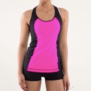 Lululemon Hot Pink/Black Tank Top